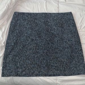 Blue tweed mini skirt, lined. Size 16